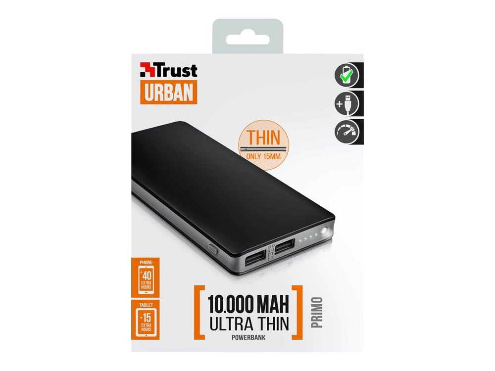 Powerbank TRUST Primo Thin 10000 mAh - Wulff Supplies