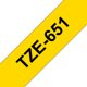 Mærketape Brother P-Touch TZe651 24mm sort på gul