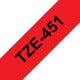Mærketape Brother P-Touch TZe451 24mm sort på rød