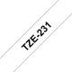 Mærketape Brother P-Touch TZe231 12mm sort på hvid