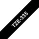 Mærketape Brother P-Touch TZe335 12mm hvid på sort