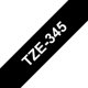 Mærketape Brother P-Touch TZe345 18mm hvid på sort