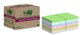 Post-It® Super Sticky 100 % Recycled Notes 76x76mm blandede farver