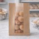 Bagepose 3kg med papirvindue brun